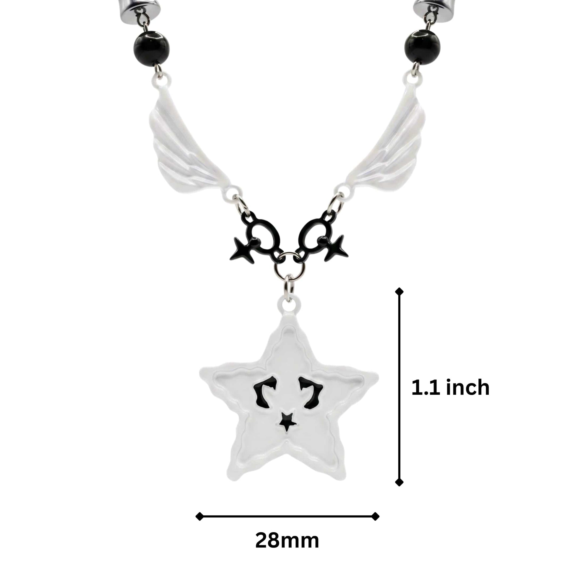 COSMIC WING STAR - 28mm Titanium Steel Pendant with 18 to 20inch 6mm Adjustable Cable Chain for Men & Boys — SS Pendant/ Necklace for Men | THE MEN THING