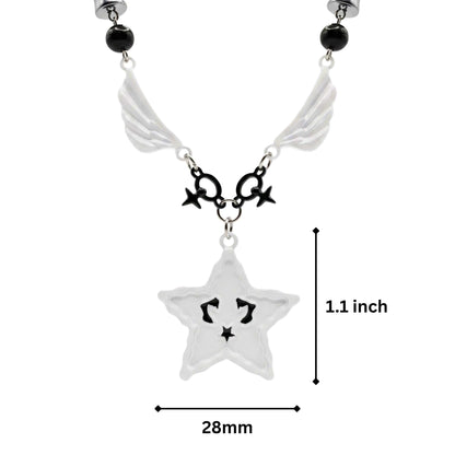 COSMIC WING STAR - 28mm Titanium Steel Pendant with 18 to 20inch 6mm Adjustable Cable Chain for Men & Boys — SS Pendant/ Necklace for Men | THE MEN THING