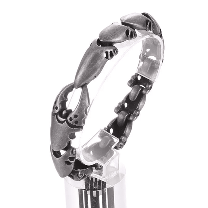 CRABCUFF - 22mm Pure Titanium Steel Bracelet,  Bracelet with hook buckle for Men & Boy (8inch) - THE MEN THING
