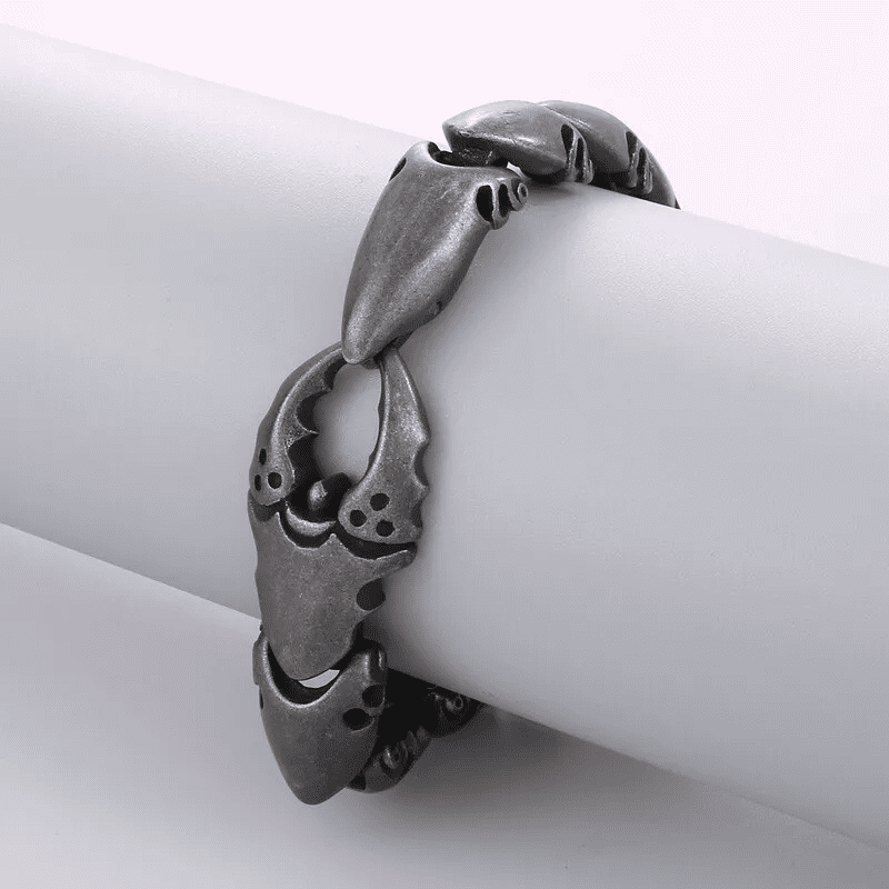 CRABCUFF - 22mm Pure Titanium Steel Bracelet,  Bracelet with hook buckle for Men & Boy (8inch) - THE MEN THING