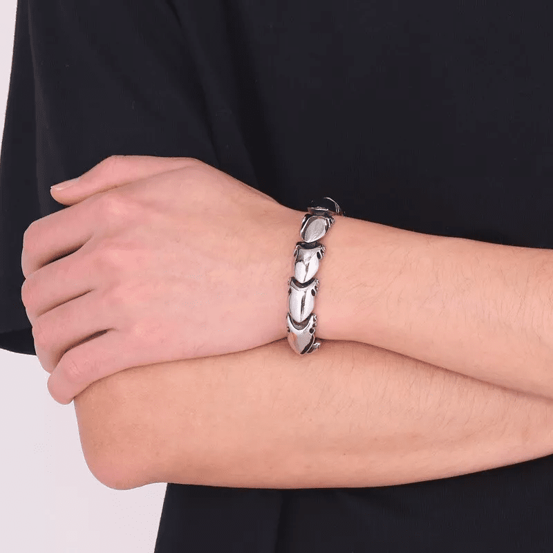 CRABLOCK - 22mm Pure Titanium Steel Bracelet for Men & Boy (8inch) - THE MEN THING