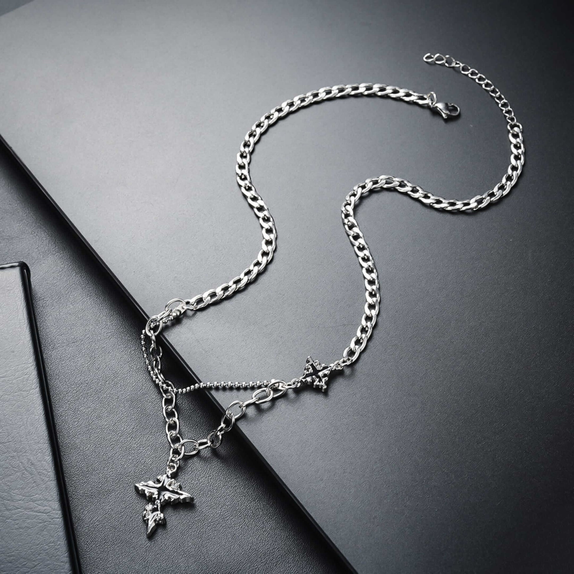 CROSS ELITE - 20mm Titanium Steel Pendant with 19 to 21inch Adjustable Cable 6mm Chain for Men & Boys — SS Pendant/ Necklace for Men | THE MEN THING