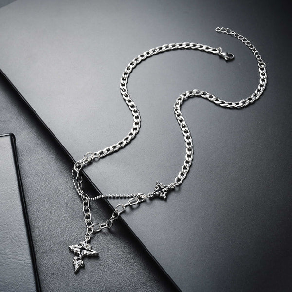 CROSS ELITE - 20mm Titanium Steel Pendant with 19 to 21inch Adjustable Cable 6mm Chain for Men & Boys
