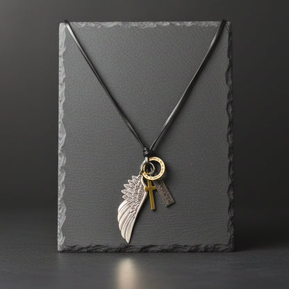 CROSSWING RELIC – 3-Inch Pure Stainless Steel Pendant with  Adjustable Leather Rope for Men & Boys - THE MEN THING