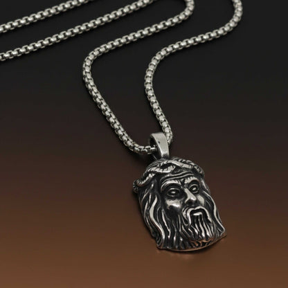 CROWN OF FAITH - 26mm Titanium Steel Pendant with 24inch Round Box 5mm Chain for Men & Boys — SS Pendant/ Necklace for Men | THE MEN THING