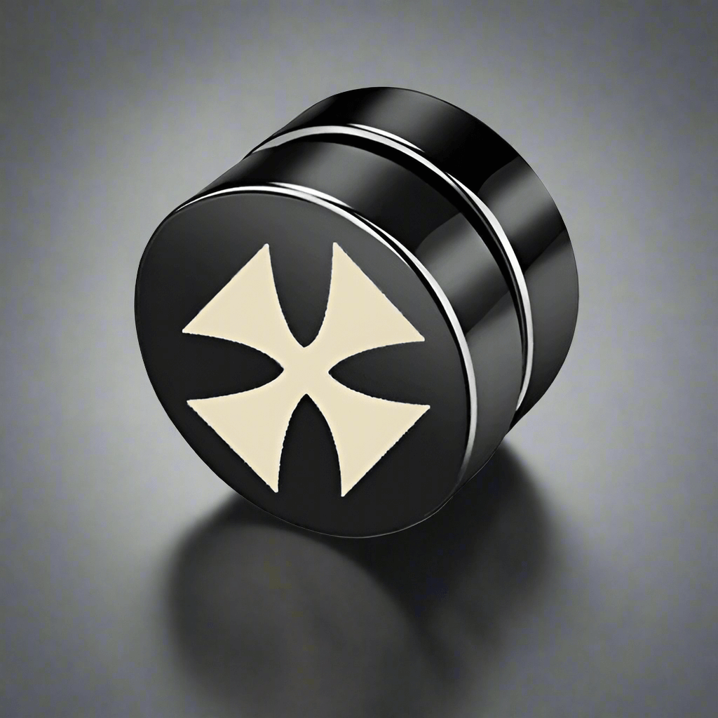 CRUCIBLE - Magnetic Non-Piercing Pure Titanium Steel Studs Earrings for Men & Boys (2 Pcs) - THE MEN THING