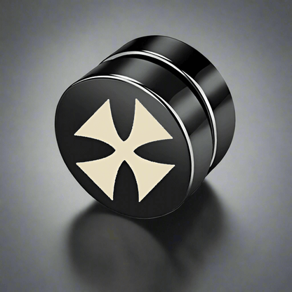 CRUCIBLE - Magnetic Non-Piercing Pure Titanium Steel Studs Earrings for Men & Boys (2 Pcs) - THE MEN THING