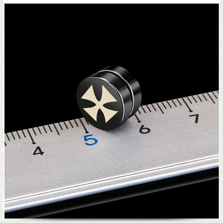 CRUCIBLE - Magnetic Non-Piercing Pure Titanium Steel Studs Earrings for Men & Boys (2 Pcs) - THE MEN THING