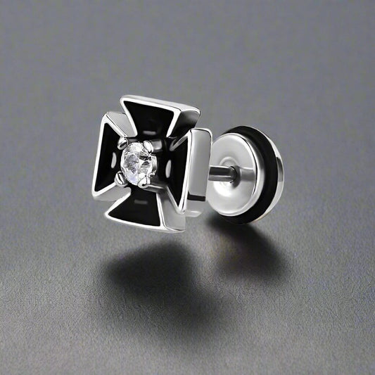 CRUXSTONE  - Pure Titanium Steel Ear Hoop Earrings for Men & Boys (2 Pcs) - THE MEN THING