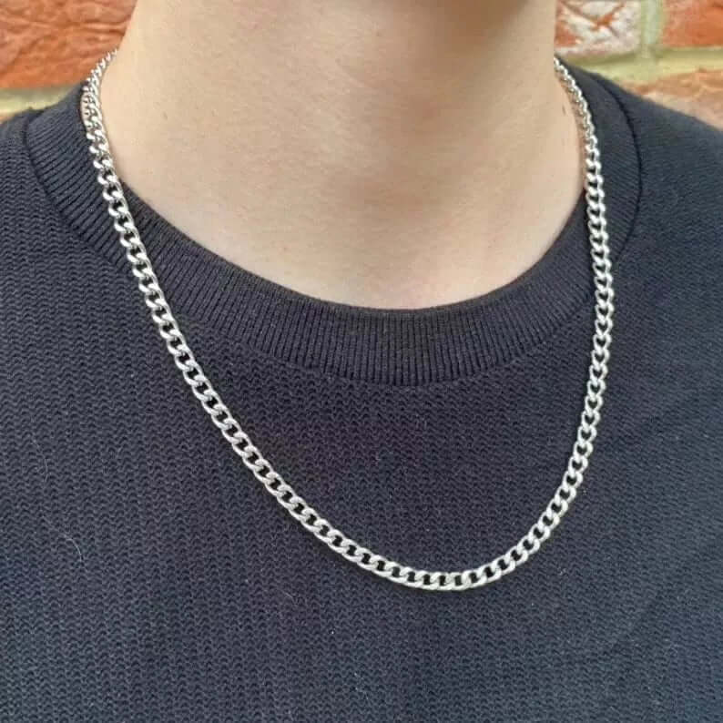 CUBAN CURB LINK CHAIN - 6mm Pure Stainless Steel Chain - 21inch for Men & Boys - THE MEN THING