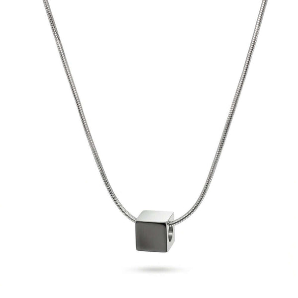 CUBIX CORE - 10mm Titanium Steel Pendant with 20 to 22inch Adjustable Snake 2mm Chain for Men & Boys