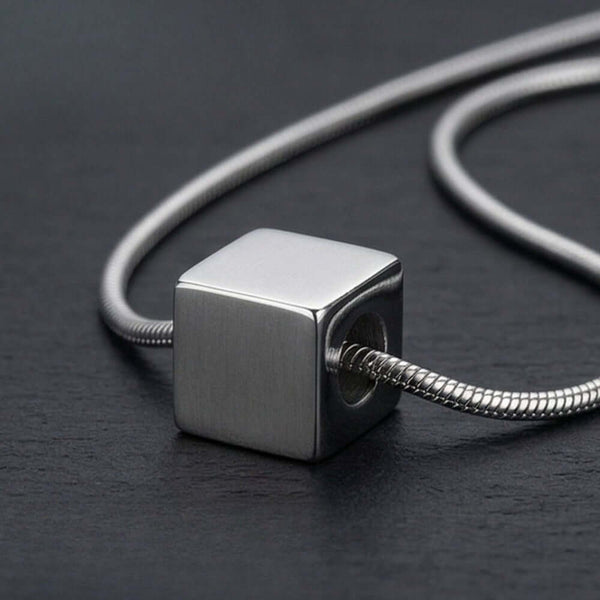 CUBIX CORE - 10mm Titanium Steel Pendant with 20 to 22inch Adjustable Snake 2mm Chain for Men & Boys