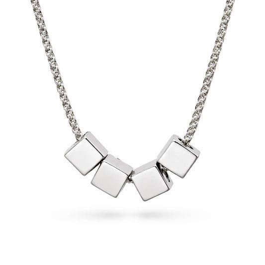 CUBIXA - 9mm Titanium Steel Pendant with 23inch 4mm Round Box Chain for Men & Boys - THE MEN THING