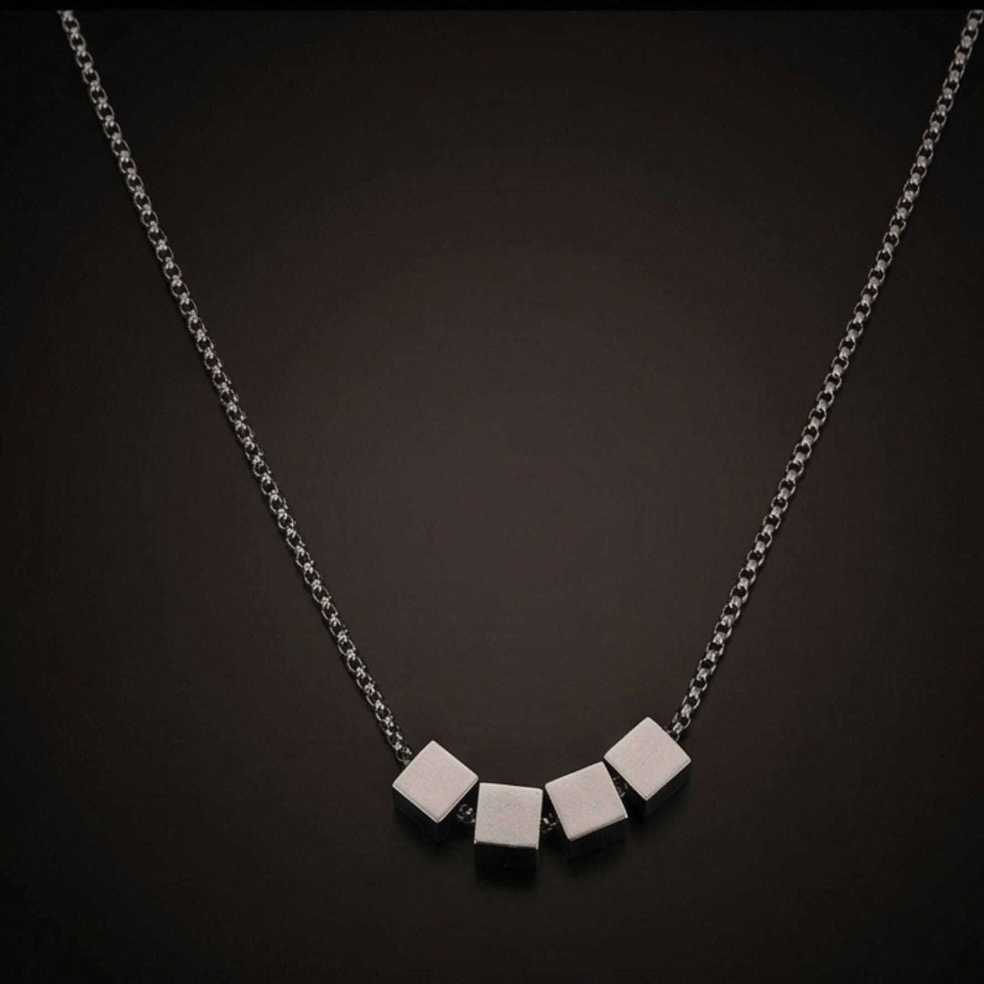 CUBIXA - 9mm Titanium Steel Pendant with 23inch 4mm Round Box Chain for Men & Boys — SS Pendant/ Necklace for Men | THE MEN THING