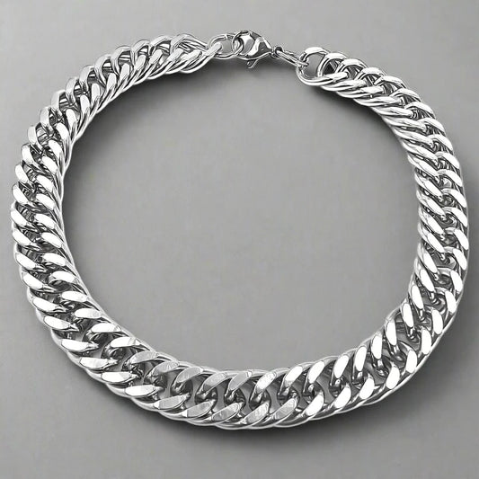 CUBON LINK FIGARO -  Pure Stainless Steel Bracelet, American trending Style -Double rope for Men & Boy (8-9-10 Inch) - THE MEN THING