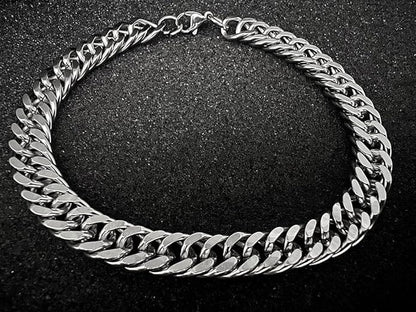 CUBON LINK FIGARO -  Pure Stainless Steel Bracelet, American trending Style -Double rope for Men & Boy (8-9-10 Inch) - THE MEN THING