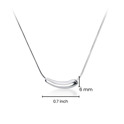 CURVE BAR - 6mm Titanium Steel Pendant with 20 to 22inch Adjustable Snake 2mm Chain for Men & Boys — SS Pendant/ Necklace for Men | THE MEN THING