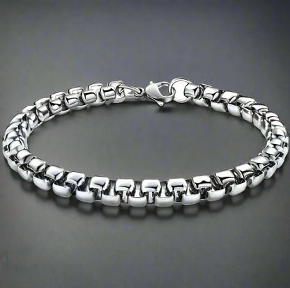 CURVELET - 5mm Titanium Steel Bracelet American trending Style, 8 and 9 inch for Men & Boys - THE MEN THING