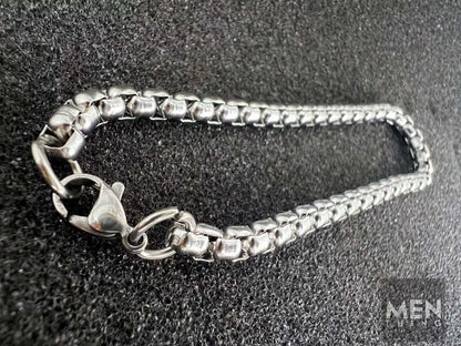 CURVELET - 5mm Titanium Steel Bracelet American trending Style, 8 and 9 inch for Men & Boys - THE MEN THING