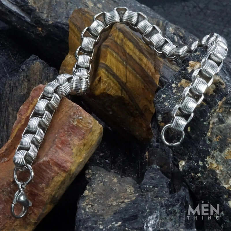 CURVELINE - 6mm Stainless Steel Bracelet 7 inch for Men & Boy - THE MEN THING