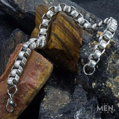 CURVELINE - 6mm Stainless Steel Bracelet 7 inch for Men & Boy - THE MEN THING