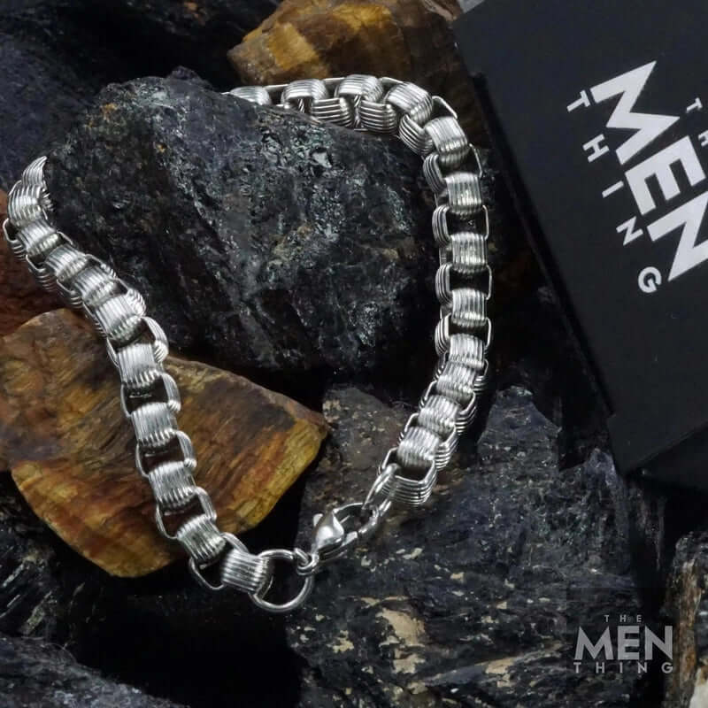 CURVELINE - 6mm Stainless Steel Bracelet 7 inch for Men & Boy - THE MEN THING