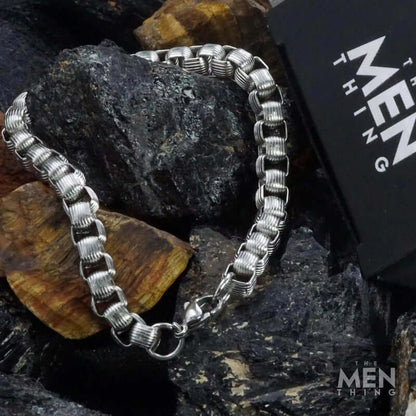 CURVELINE - 6mm Stainless Steel Bracelet 7 inch for Men & Boy - THE MEN THING