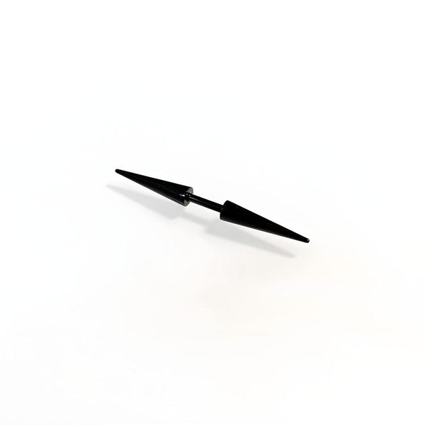 CYBER CONE BLACK - Titanium Steel Arrow Stud Earrings for Men & Boys 3mm and 5mm (2pcs)