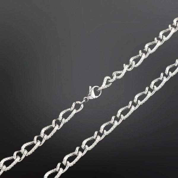 CZAR CURVE - 8mm Chain Pure Stainless Steel 23inch for Men & Boys