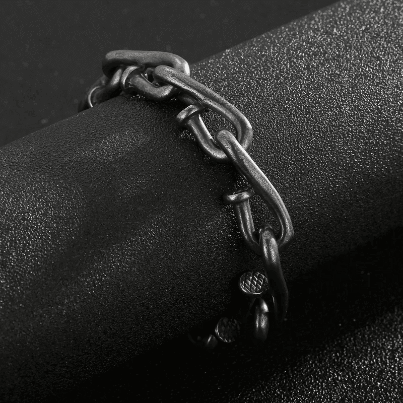 DARKCHAIN - 15mm Pure Titanium Steel Bracelet,  Bracelet with hook buckle for Men & Boy (8inch) - THE MEN THING