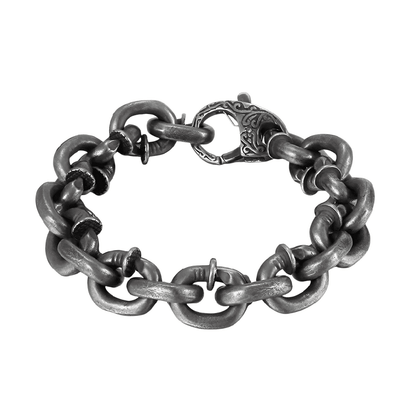 DARKCHAIN - 15mm Pure Titanium Steel Bracelet,  Bracelet with hook buckle for Men & Boy (8inch) - THE MEN THING