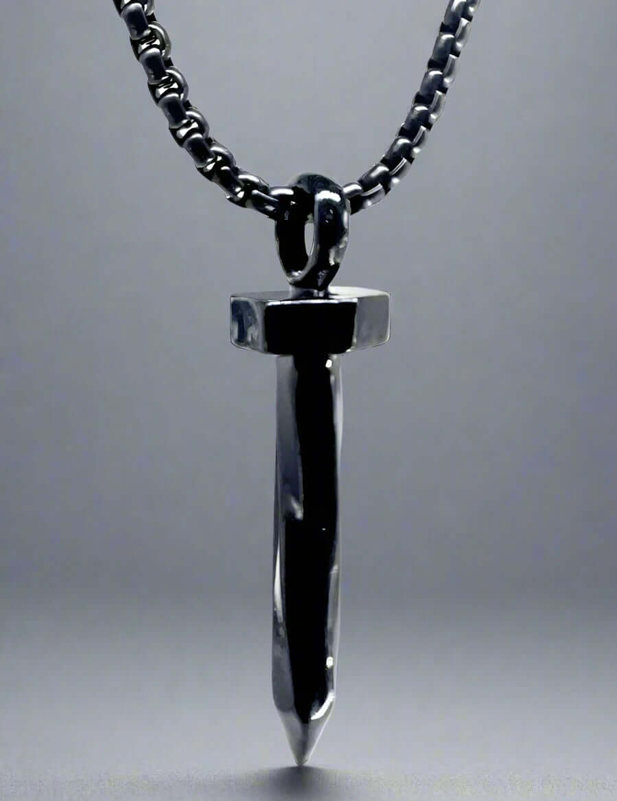 DARKNAIL -  Alloy Pendant with  Pure Stainless Steel 24inch Chain for Men, European trending Style - Round Box Silver Chain for Men & Boy - THE MEN THING