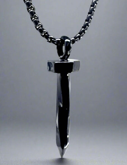 DARKNAIL -  Alloy Pendant with  Pure Stainless Steel 24inch Chain for Men, European trending Style - Round Box Silver Chain for Men & Boy - THE MEN THING