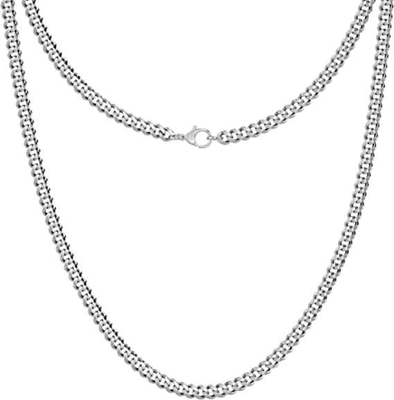 DIAMOND-CUT CUBAN CHAIN - 6mm Pure  Stainless Steel Chain - 21.5inch for Men & Boys - THE MEN THING