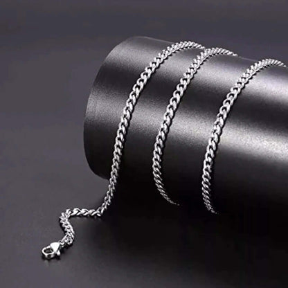 DIAMOND-CUT CUBAN CHAIN - 6mm Pure  Stainless Steel Chain - 21.5inch for Men & Boys - THE MEN THING