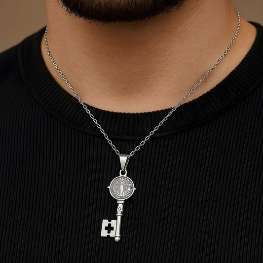 DIVINE KEY - 20inch Pure Stainless Steel European trending Style Chain for Men & Boy - THE MEN THING