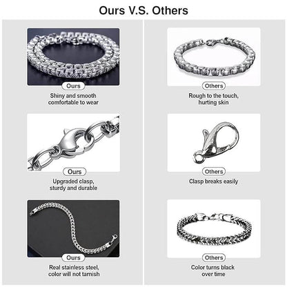 DOMINEERING - Stainless Steel Bracelet, European trending Style for Men & Boy (7mm - 7-8-9 inch) — Steel Bracelets for Men | THE MEN THING