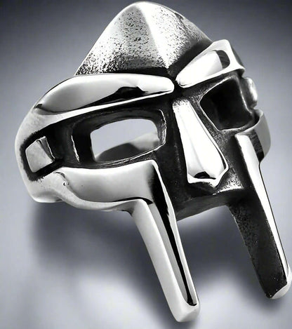 DOOM MASK - Pure Titanium Stainless Steel Ring Jewellery for Men - Size   17-21- 24 - THE MEN THING