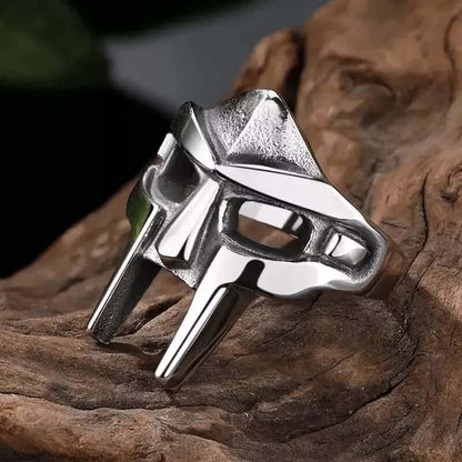 DOOM MASK - Pure Titanium Stainless Steel Ring Jewellery for Men - Size   17-21- 24 - THE MEN THING