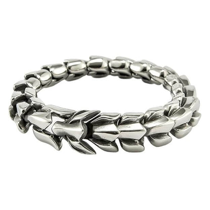 DRACO - 15mm Pure Titanium Steel Bracelet, Bracelet with hook buckle for Men & Boy (8inch) - THE MEN THING