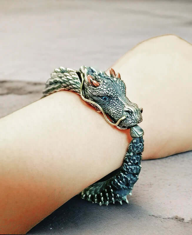 DRAGON GOT -- "12"mm Pure Copper Bracelet with Hook Buckle for Men & Boys ("9" inch) - THE MEN THING