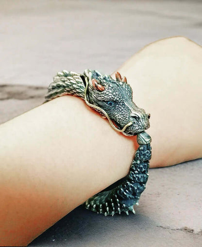 DRAGON GOT -- "12"mm Pure Copper Bracelet with Hook Buckle for Men & Boys ("9" inch) - THE MEN THING