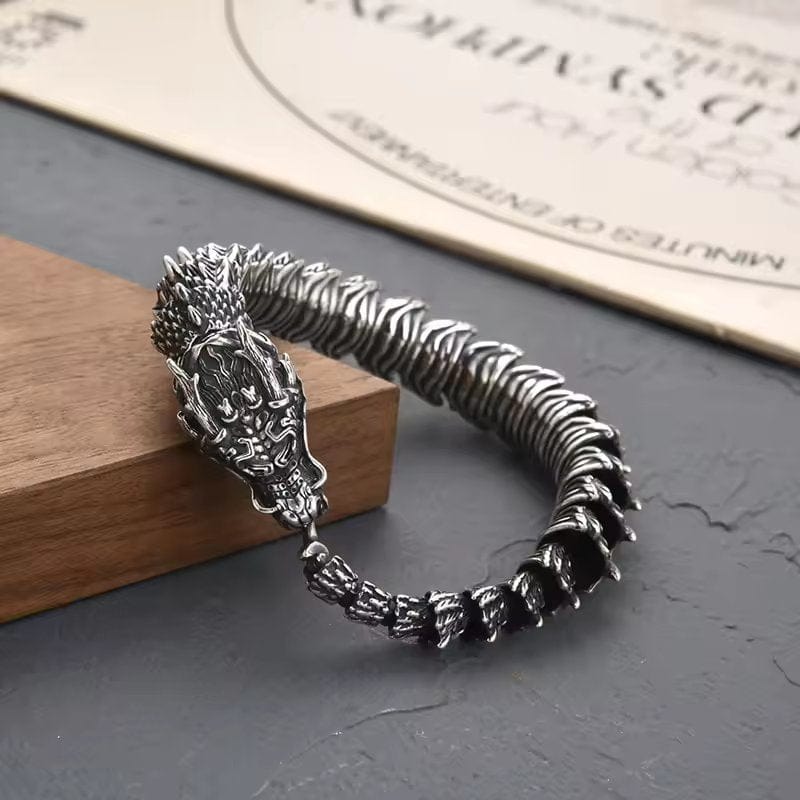 DRAGONHOOP - 13mm Pure Titanium Steel Bracelet, Bracelet with hook buckle for Men & Boy (8inch) - THE MEN THING