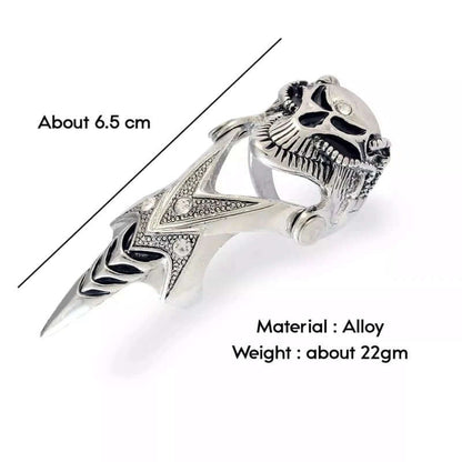 DRAGOWAR - Gothic Dragon Head Adjustable Knuckle Joint Full Finger Ring for Men & Boys - THE MEN THING