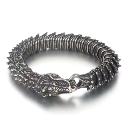 DRAKE - 14mm Pure Titanium Steel Bracelet, Bracelet with hook buckle for Men & Boy (8inch) - THE MEN THING