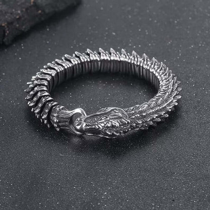 DRAKE - 14mm Pure Titanium Steel Bracelet, Bracelet with hook buckle for Men & Boy (8inch) - THE MEN THING