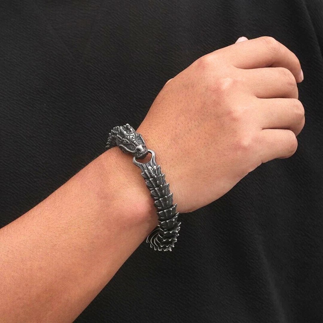 DRAKE - 14mm Pure Titanium Steel Bracelet, Bracelet with hook buckle for Men & Boy (8inch) - THE MEN THING