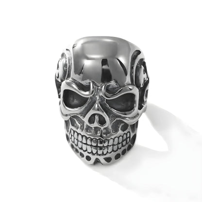 DRAUGR SKULL RING - Pure Stainless Steel Men’s Steel-Plated Ring – Statement Luxury Jewelry (Size : 17-22-28) - THE MEN THING