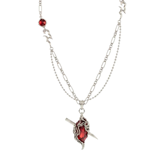 DRAVEN - 30mm Titanium Steel Pendant with 28 to 30inch Adjustable Cable 5mm Chain for Men & Boys - THE MEN THING