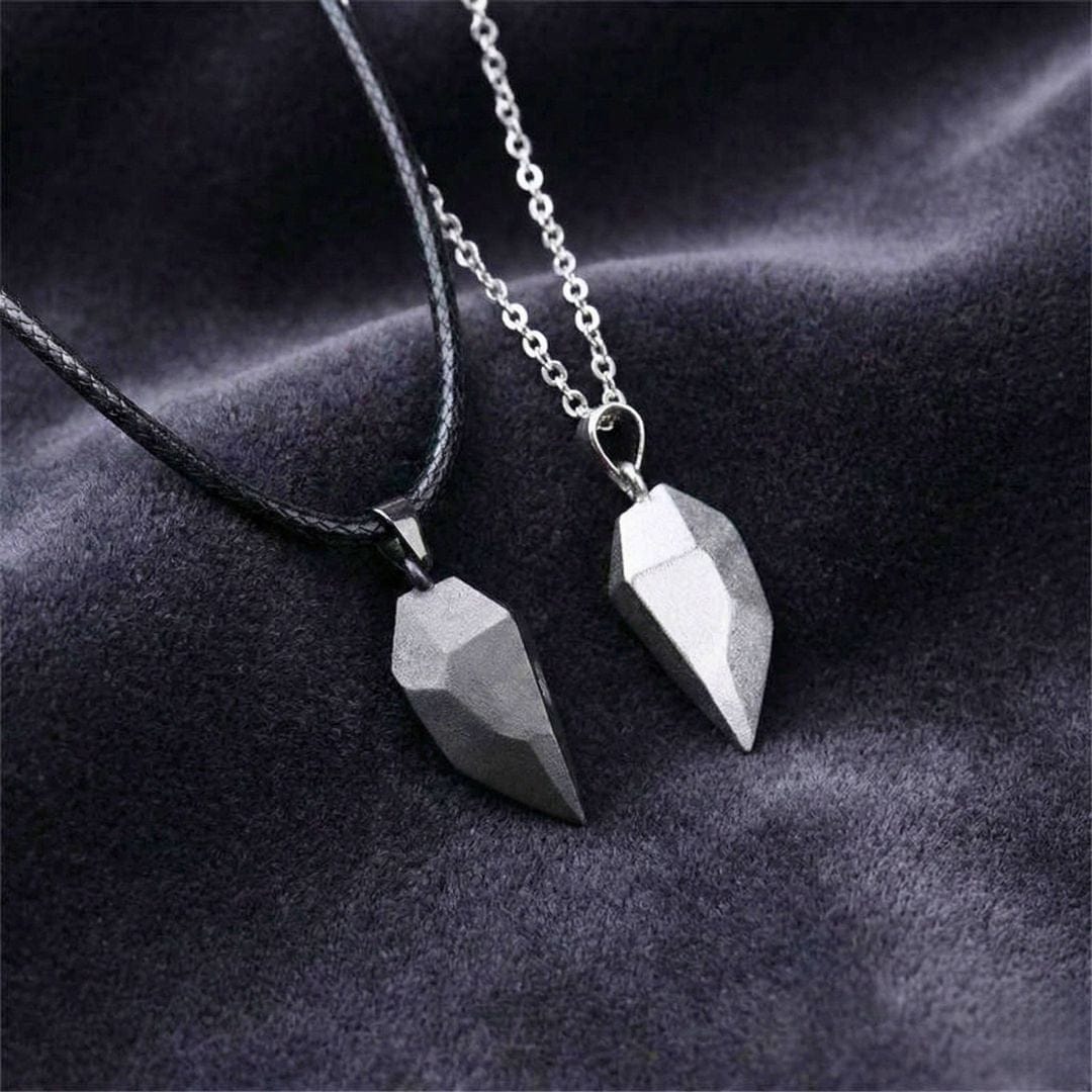 DUAL TONE SPLIT HEART - Pure Titanium Steel Pendant with 24inch Chain for Men & Boys - THE MEN THING